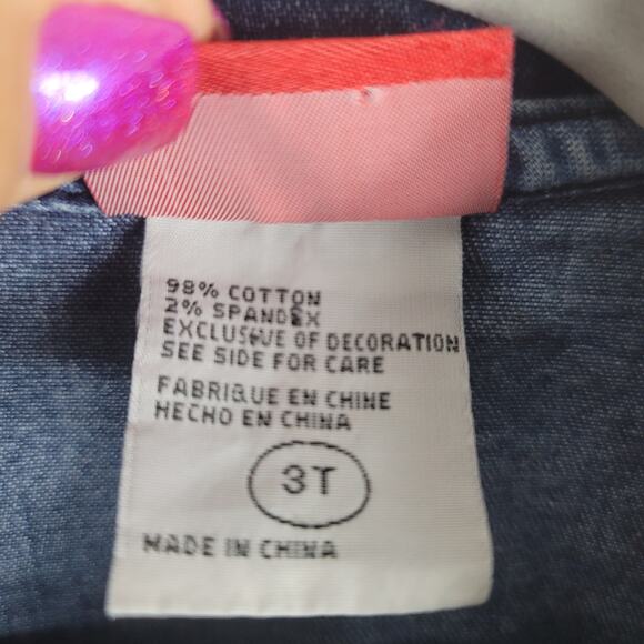 Levis Jeans For Girls Embroidered Denim GIRLS Jacket 3T - Picture 6 of 6